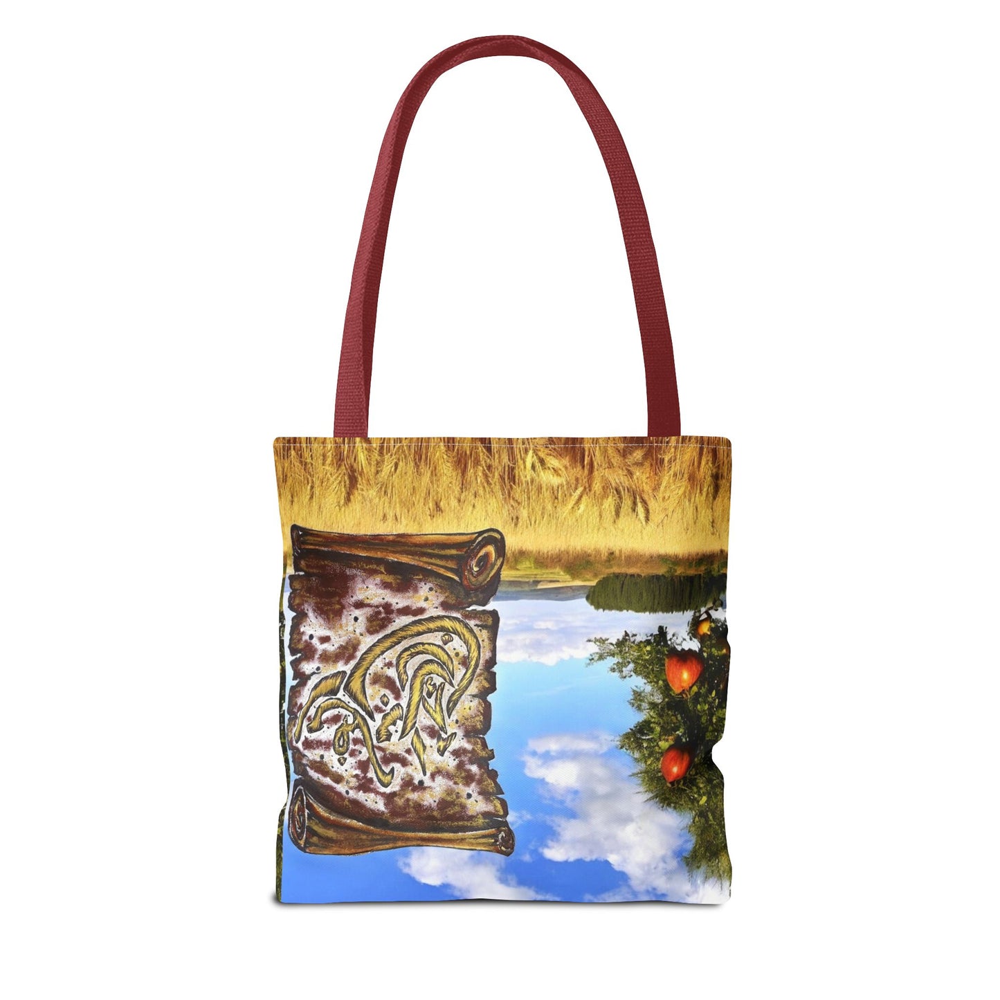 Tote Bag — Scenic Arabic Calligraphy Scroll Design
