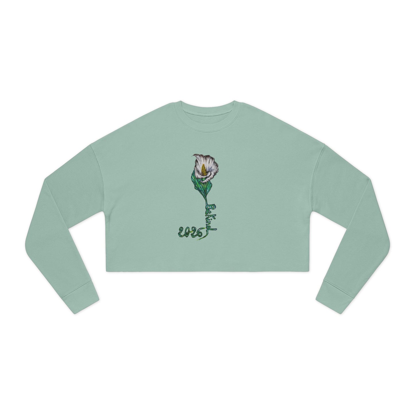 Floral Women's Cropped Sweatshirt - Stylish and Comfortable