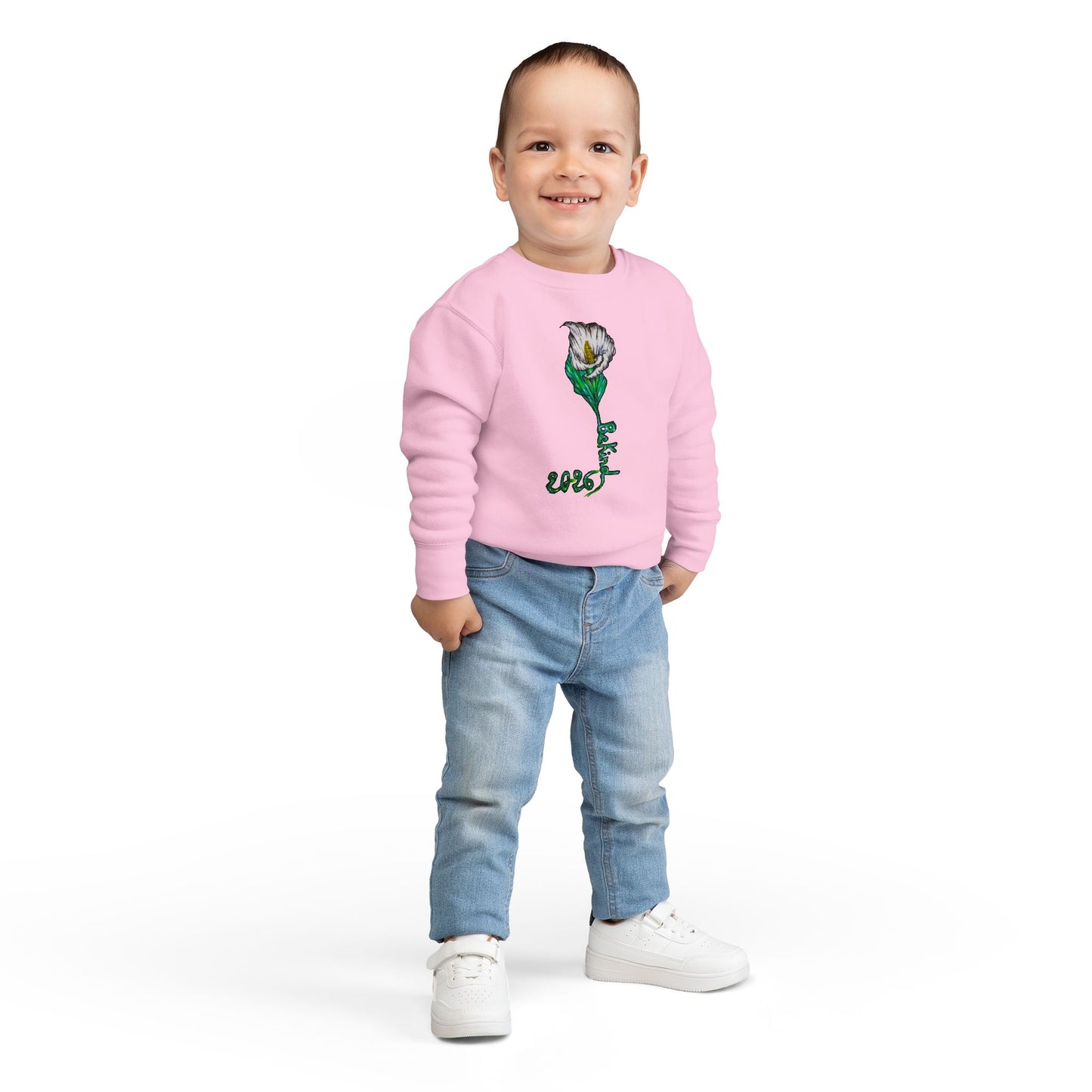 Floral Toddler Sweatshirt - Playful and Cozy Unisex Design