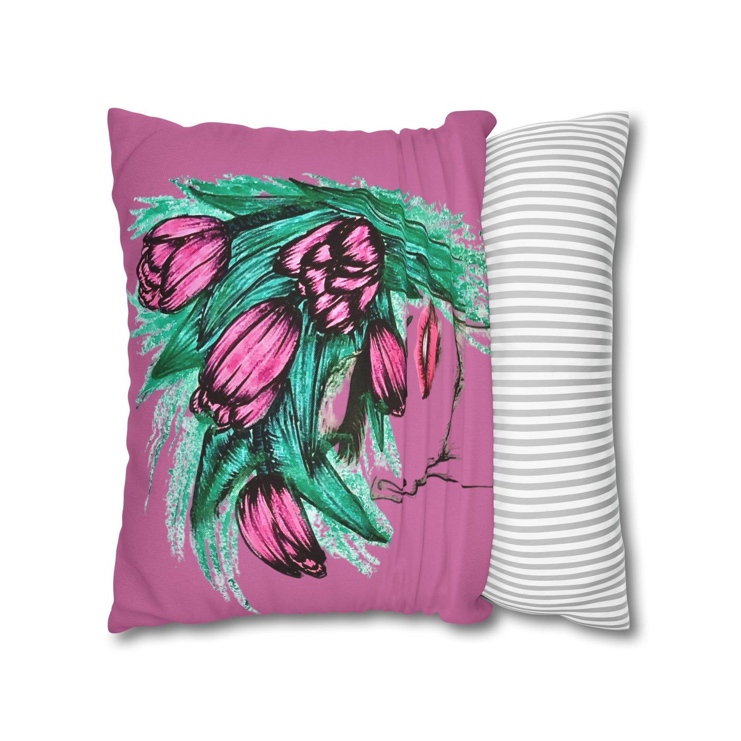 Spun Polyester Square Pillowcase