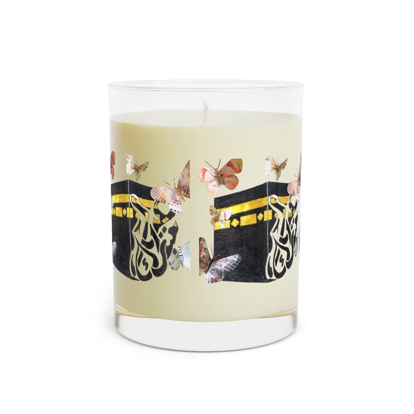 Kaaba & Butterflies Scented Candle — 11oz Decorative Islamic Prayer Gift