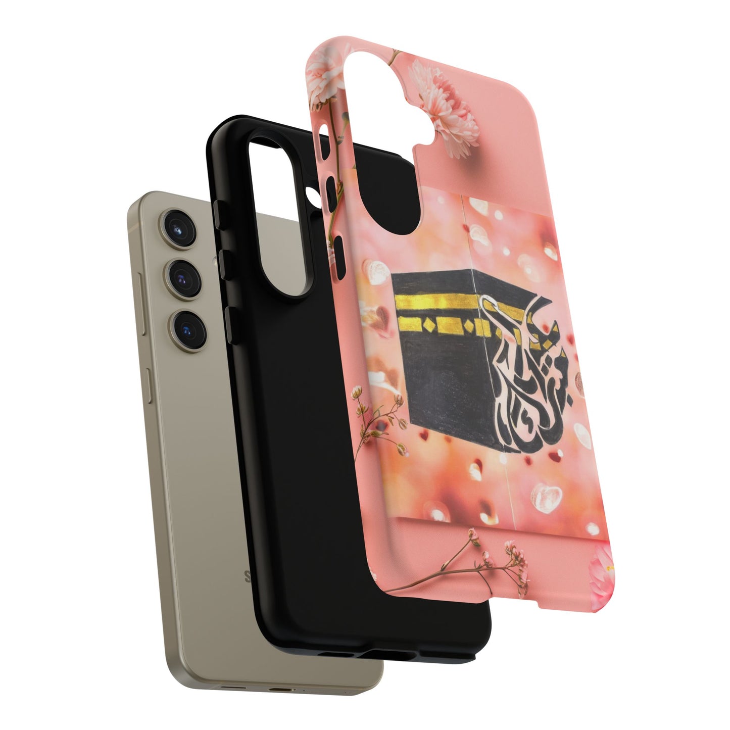 Kaaba Floral Phone Case – Pink Islamic Shrine Design