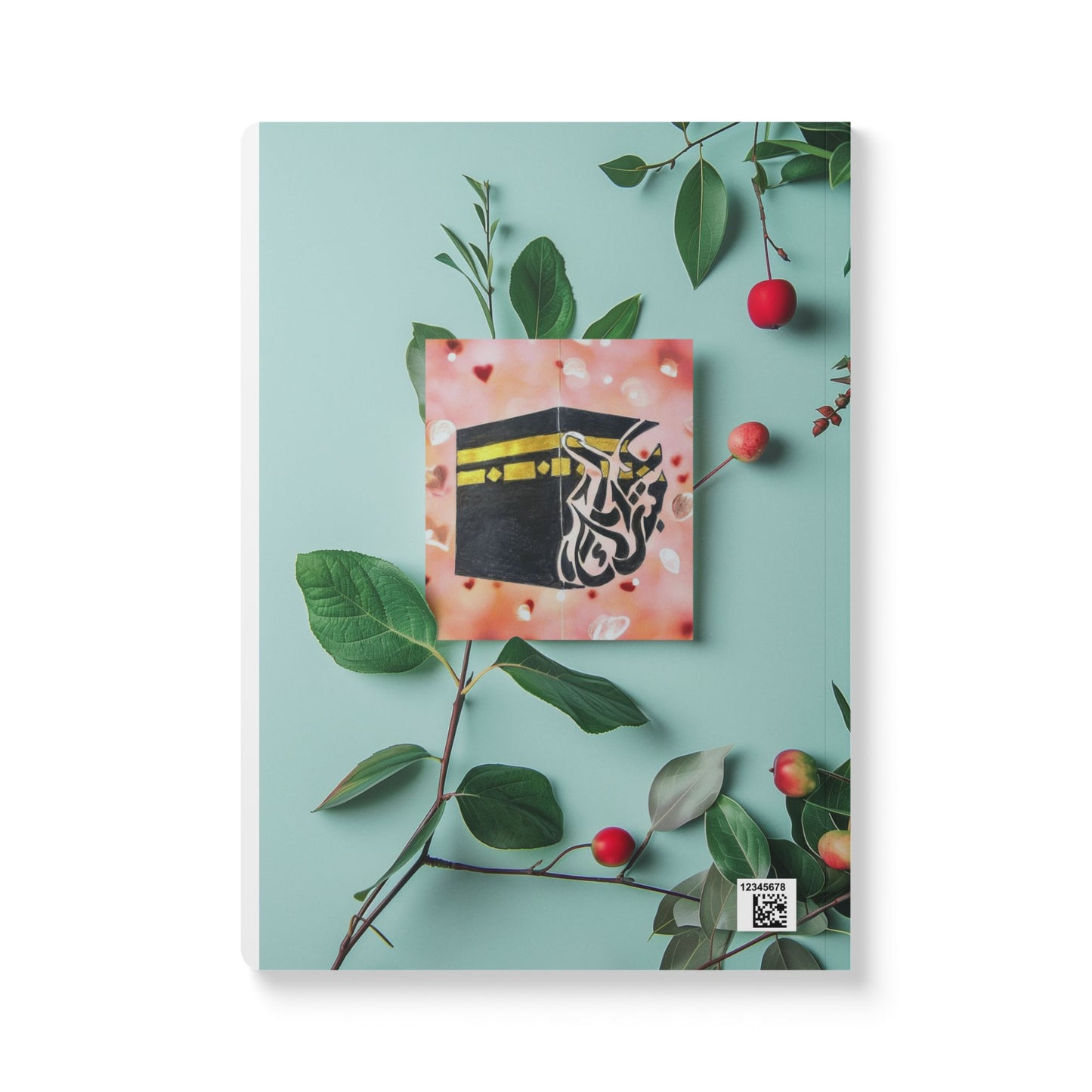 Islamic Kaaba Softcover Journal — Floral Pilgrimage Notebook