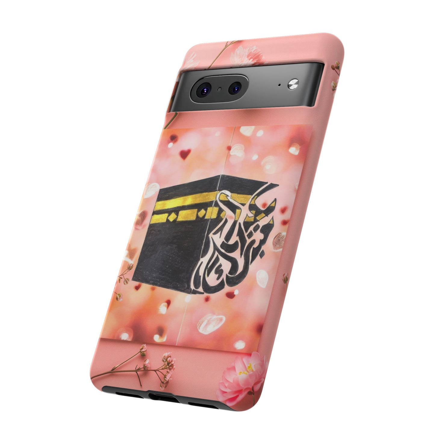 Kaaba Floral Phone Case – Pink Islamic Shrine Design