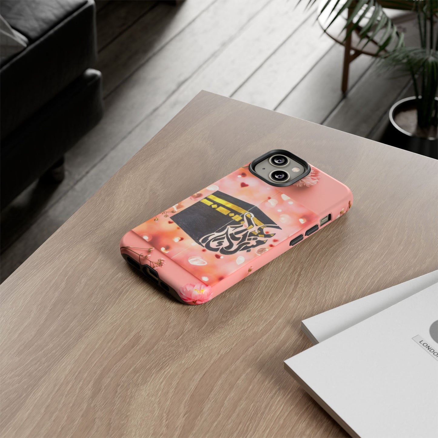 Kaaba Floral Phone Case – Pink Islamic Shrine Design