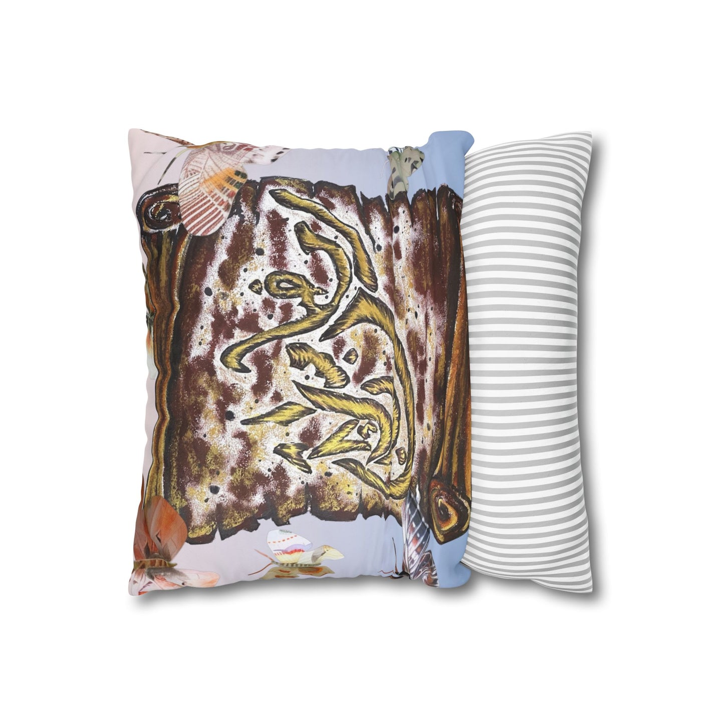 Arabic Calligraphy Scroll Decorative Pillow - Square Canvas Pillowcase