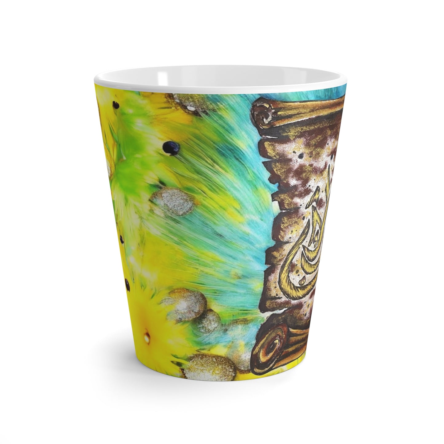 Sunflower Latte Mug — Bright Yellow Floral Coffee Cup