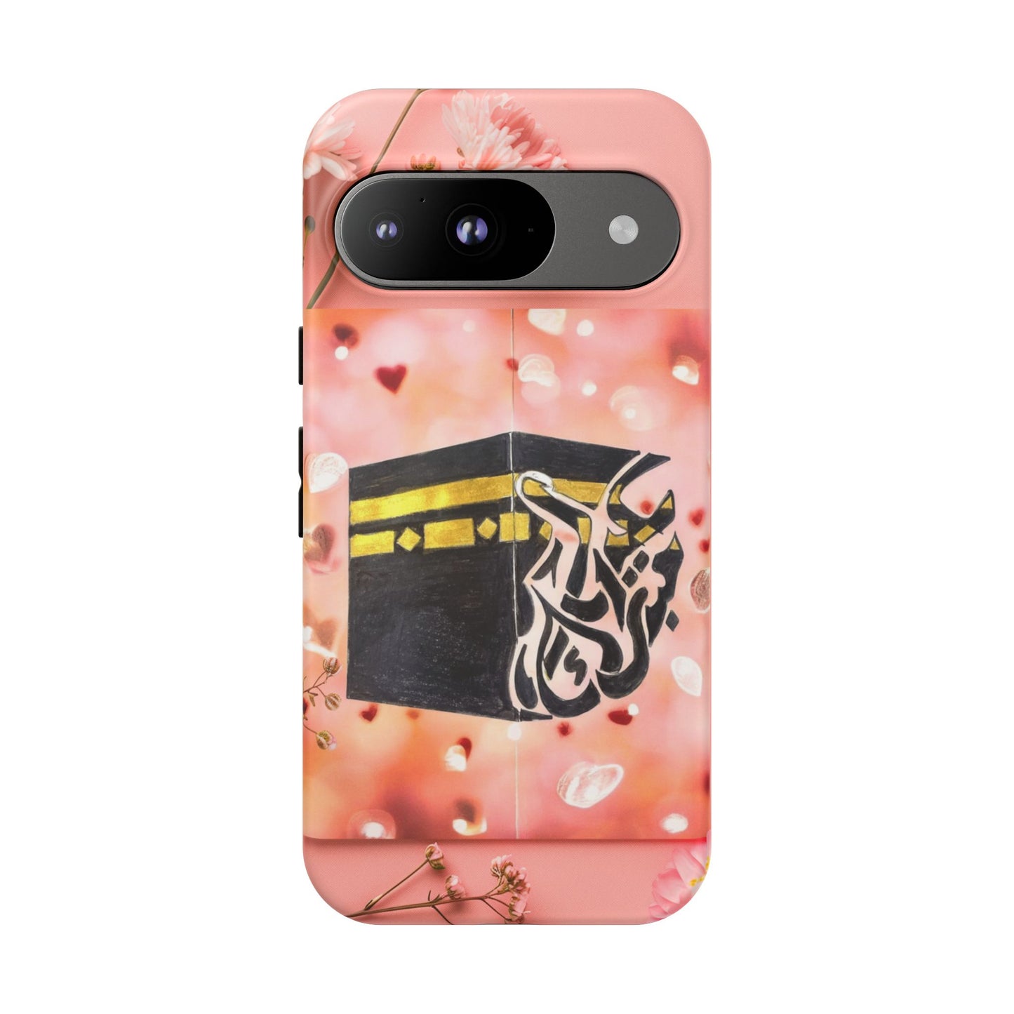Kaaba Floral Phone Case – Pink Islamic Shrine Design