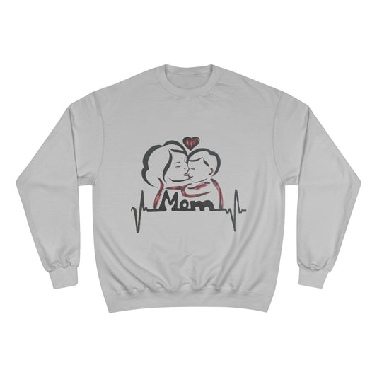Mom Love Sweatshirt - Perfect Gift for Moms, Cozy Crewneck, Valentines, Mother's Day, Heartbeat Design