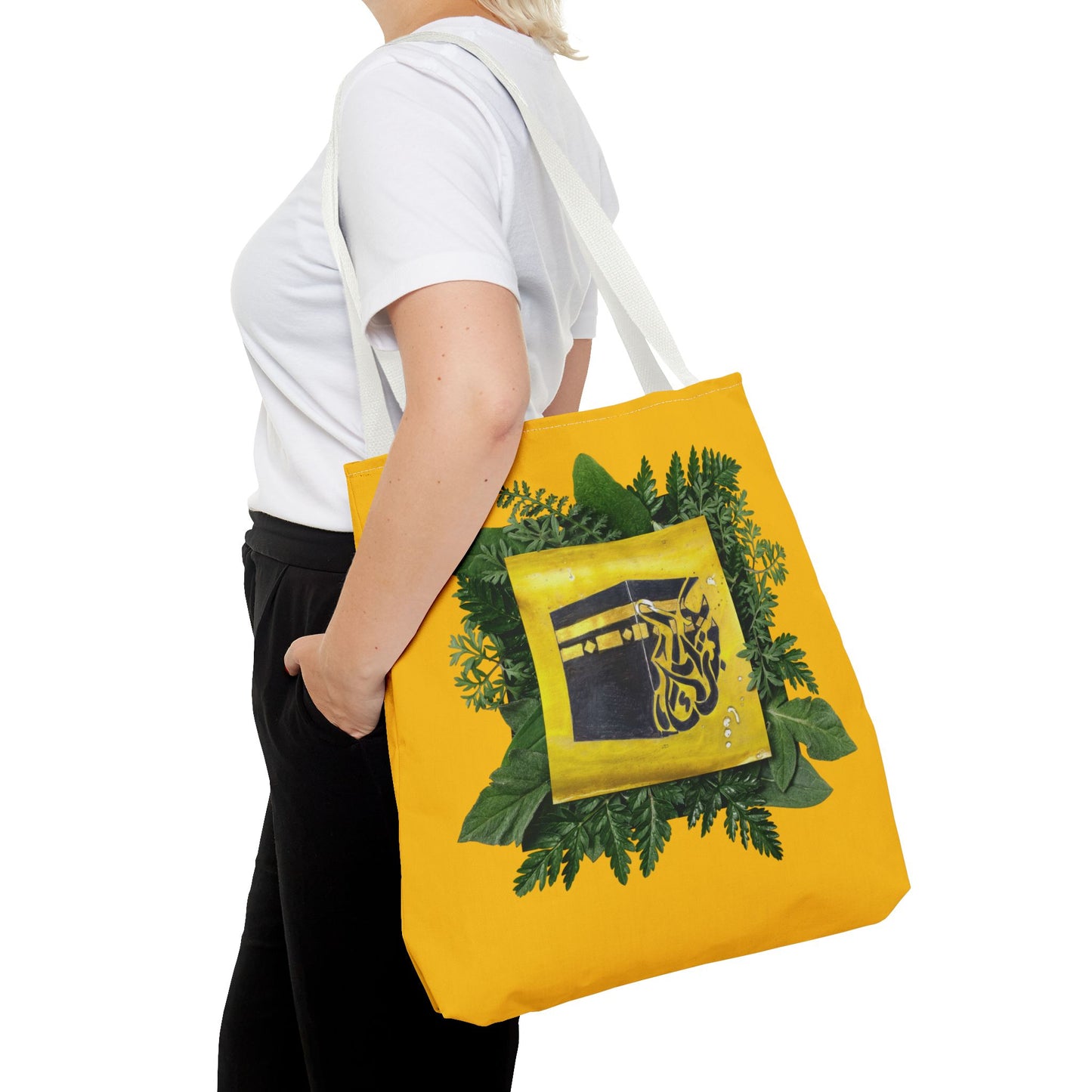 Kaaba Floral Tote Bag – Islamic Pilgrimage Hajj Umrah Gift