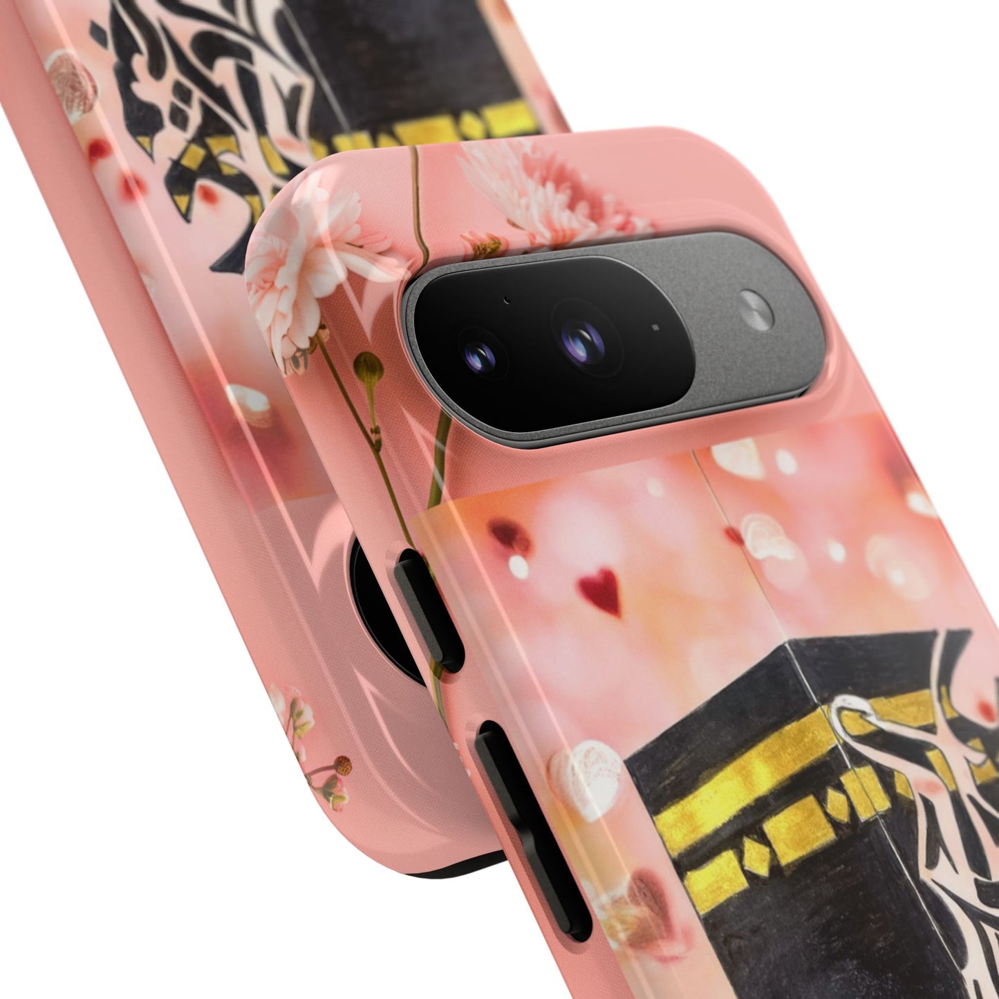 Kaaba Floral Phone Case – Pink Islamic Shrine Design