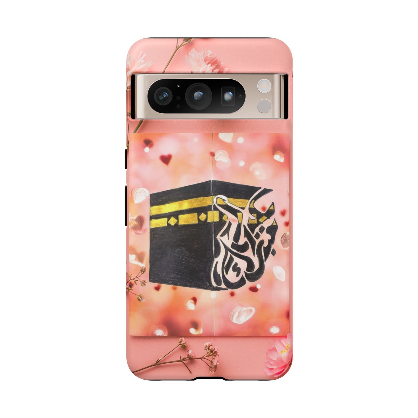 Kaaba Floral Phone Case – Pink Islamic Shrine Design