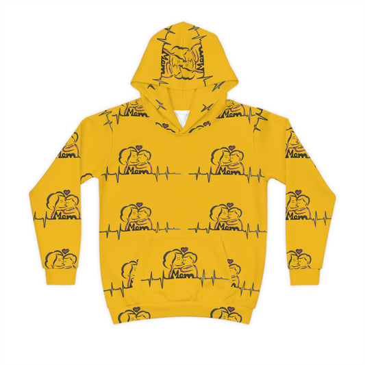 Heartfelt Mom Children's Hoodie - Cozy Gift for Mother's Day, Birthday, Family Gatherings, Casual Wear, Kid's Apparel