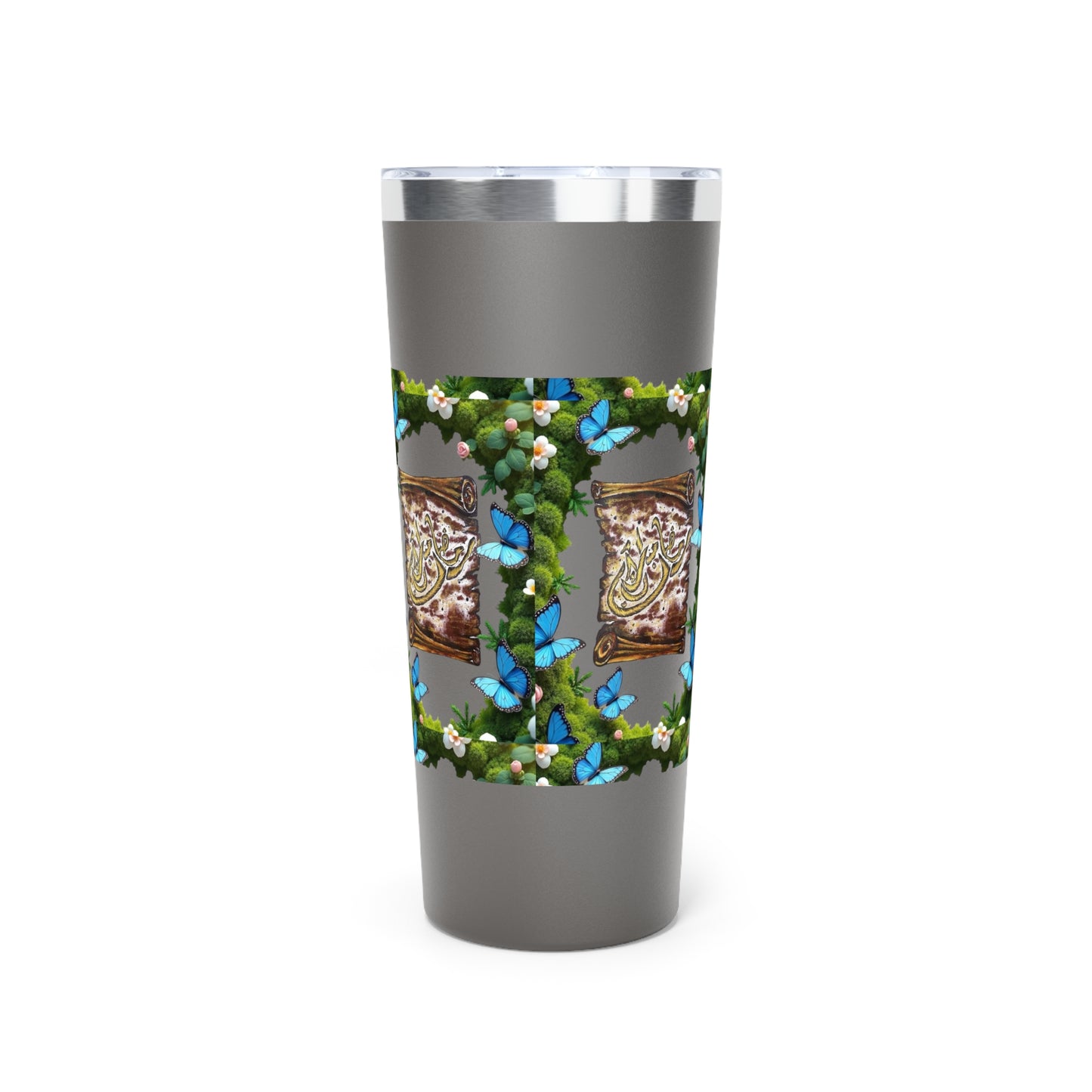 Insulated 22oz Tumbler — Floral Copper Mug Design