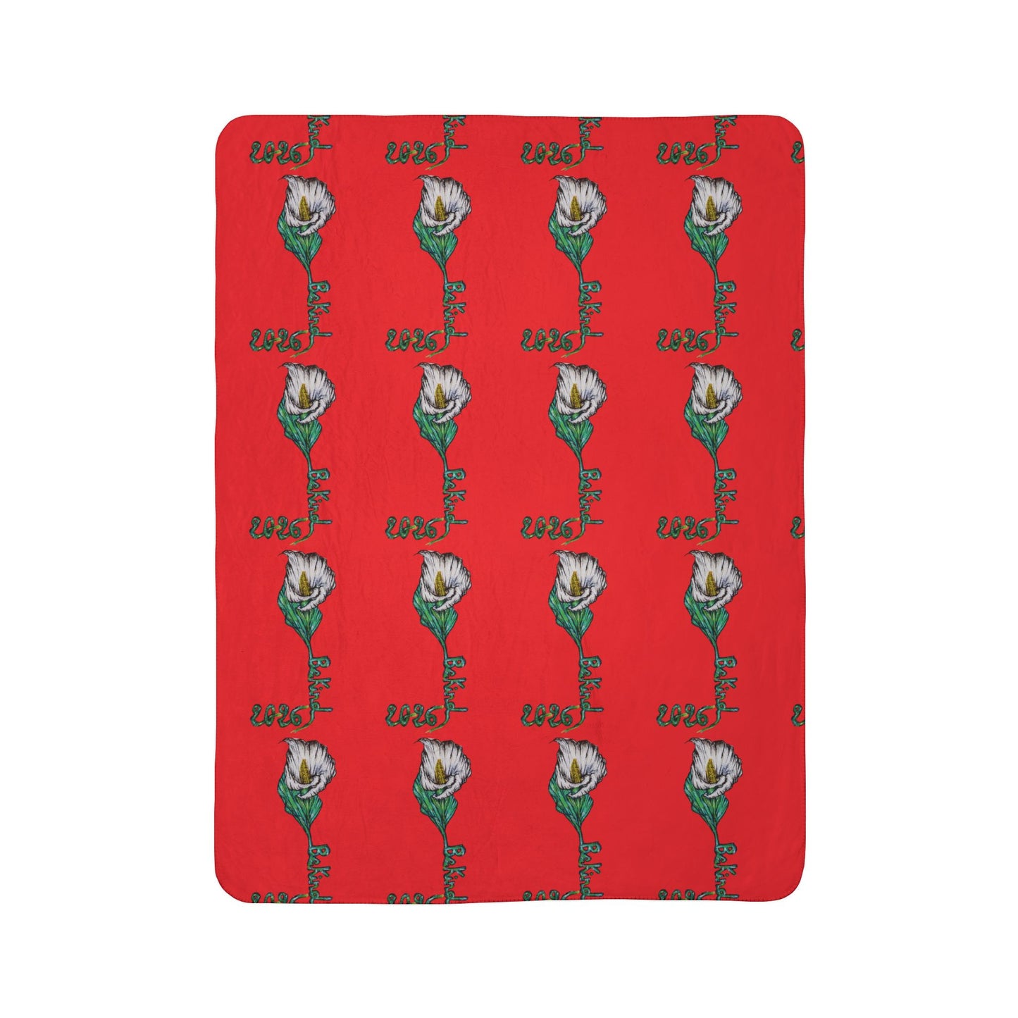 Cozy Floral Fleece Sherpa Blanket