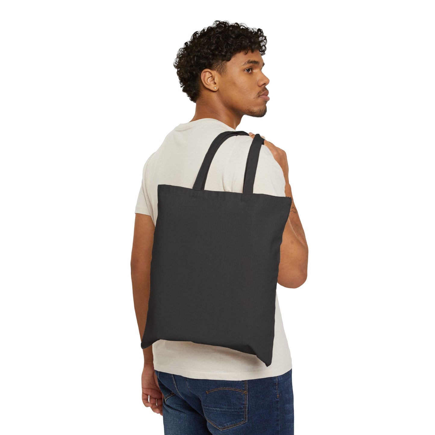 Canvas Tote Bag — Vintage Scroll Calligraphy Design