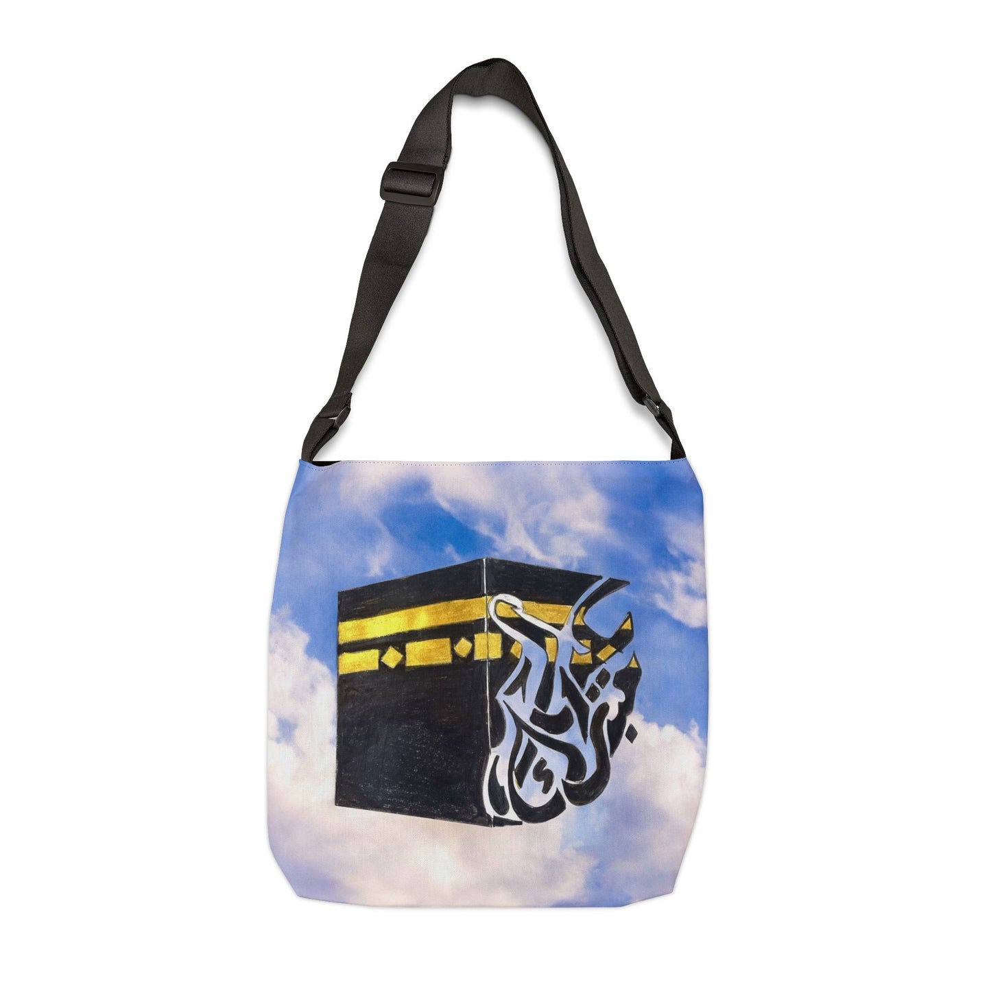 Kaaba Cloud Print Adjustable Tote Bag – Islamic Pilgrimage Hajj Umrah Gift
