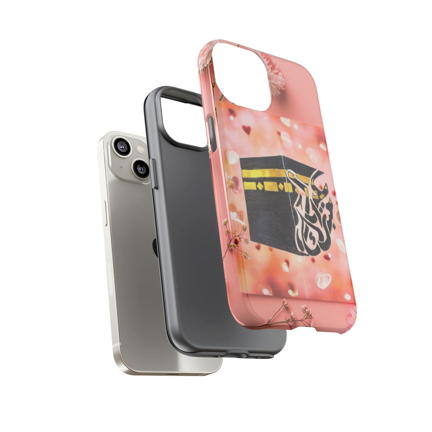Kaaba Floral Phone Case – Pink Islamic Shrine Design