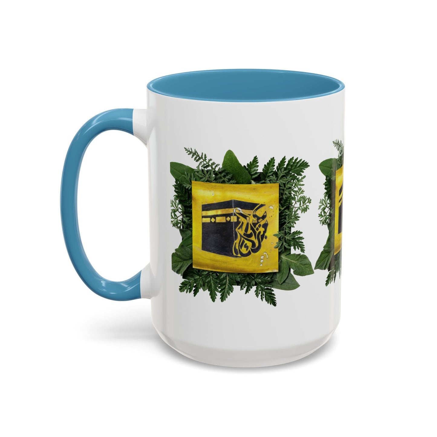 Kaaba Floral Accent Coffee Mug — Islamic Pilgrimage Hajj Umrah Gift (11/15 oz)