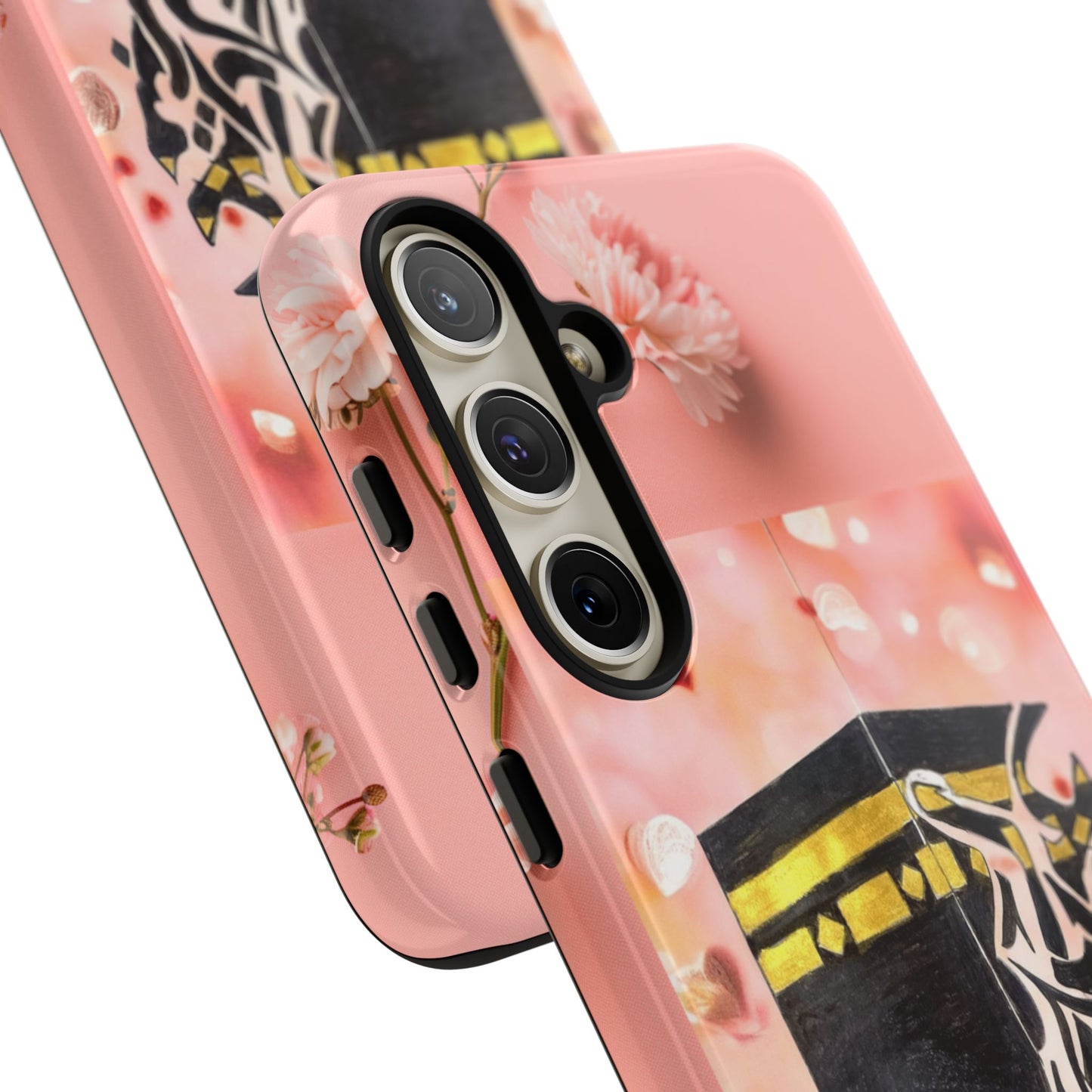 Kaaba Floral Phone Case – Pink Islamic Shrine Design