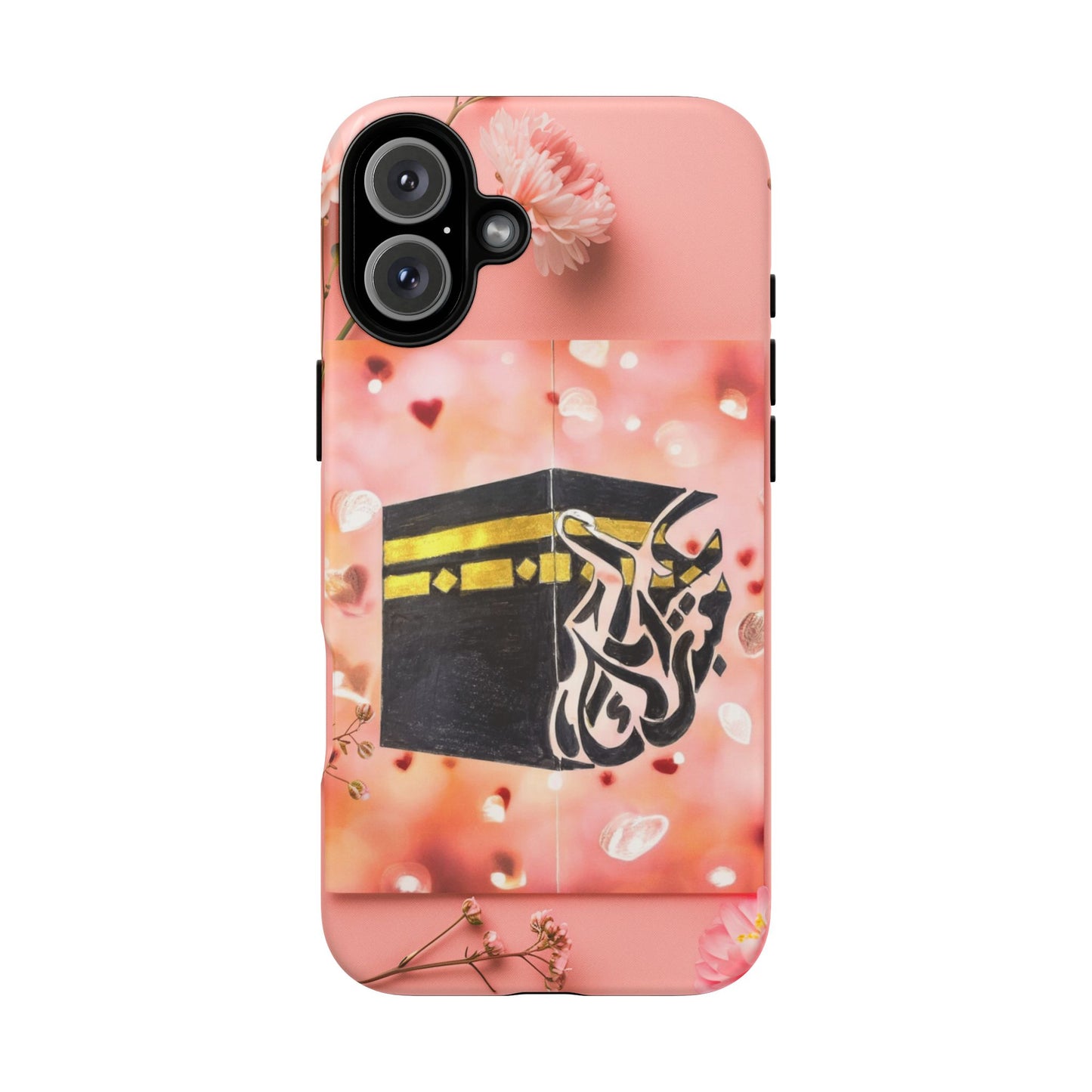 Kaaba Floral Phone Case – Pink Islamic Shrine Design