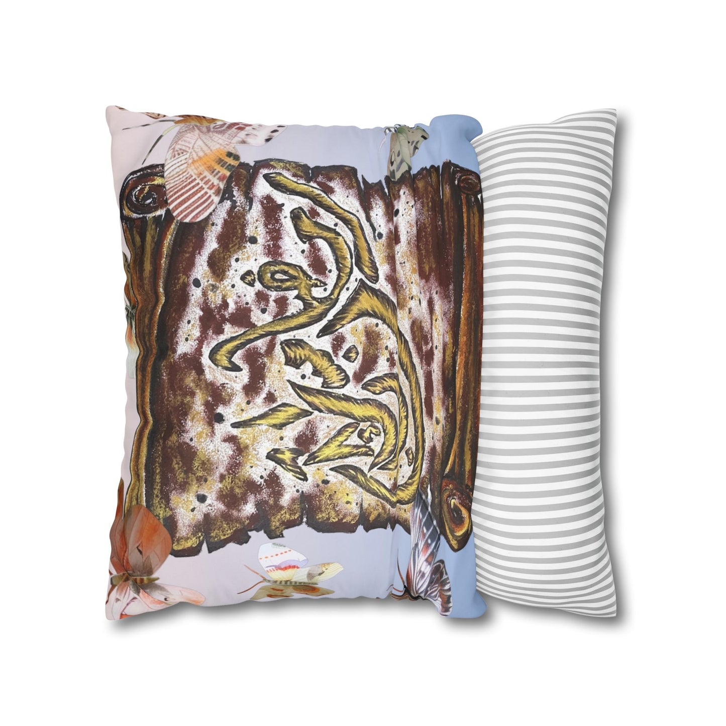 Arabic Calligraphy Scroll Decorative Pillow - Square Canvas Pillowcase