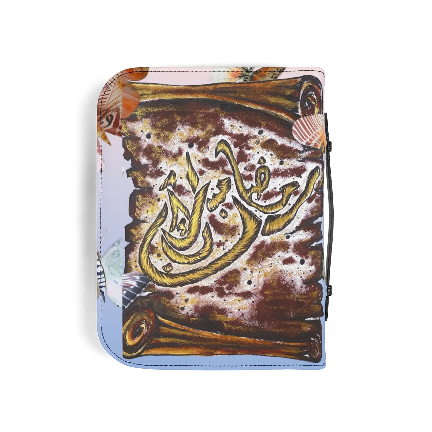 Bible Cover — Floral Scroll Design Zippered Bible Case