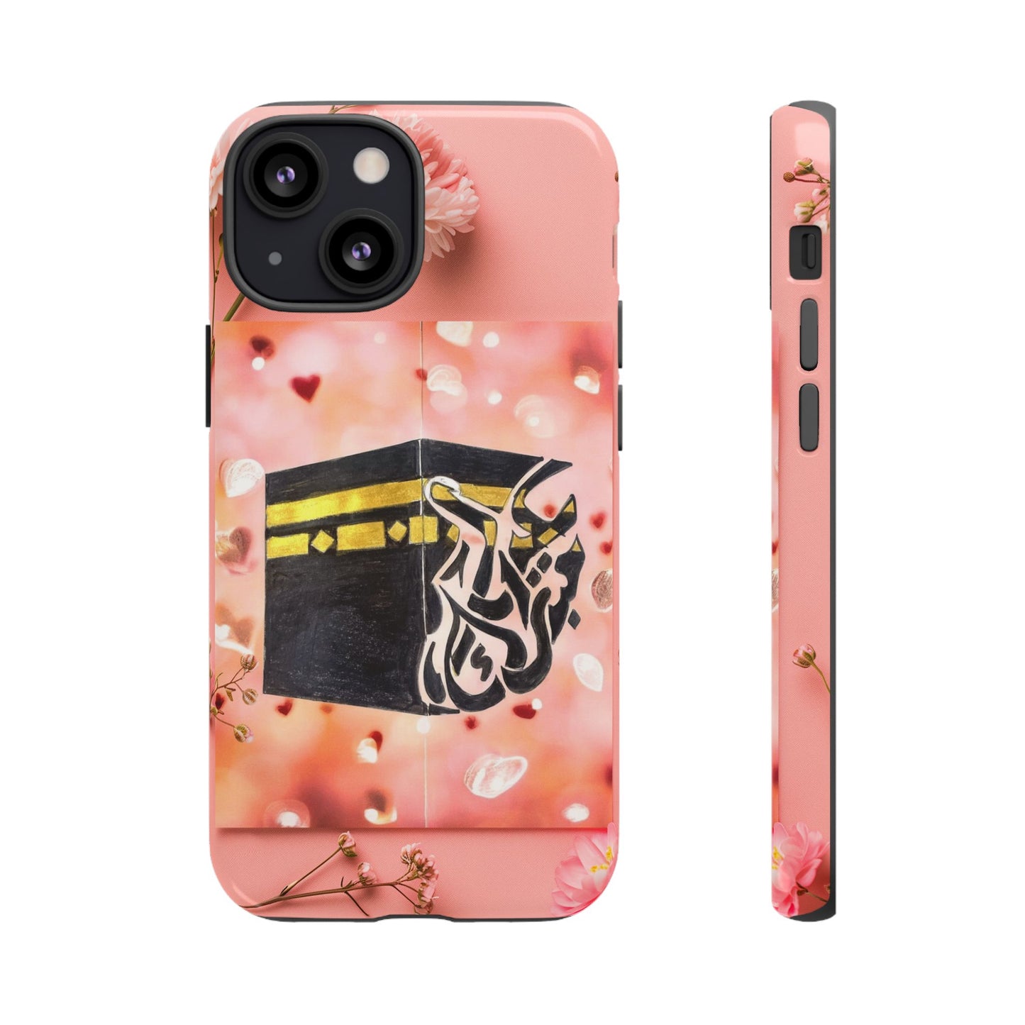 Kaaba Floral Phone Case – Pink Islamic Shrine Design