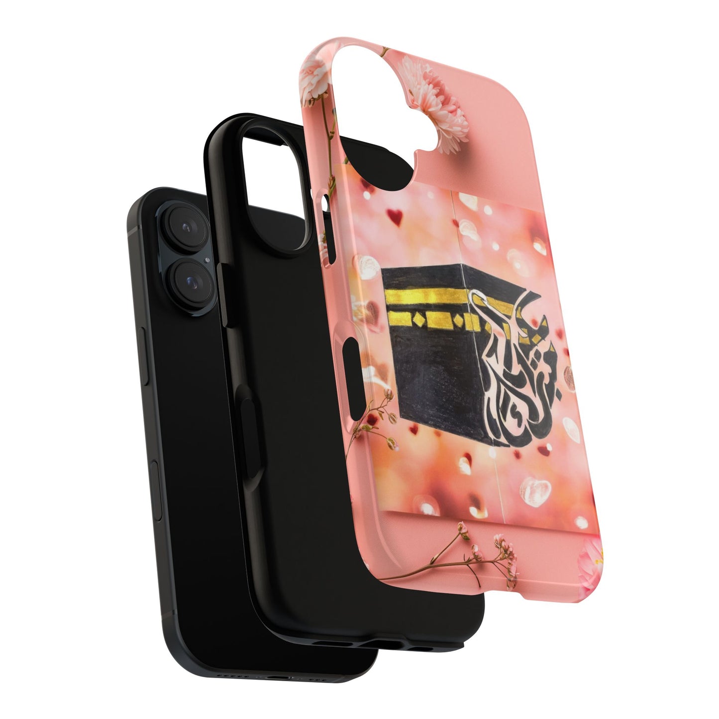 Kaaba Floral Phone Case – Pink Islamic Shrine Design