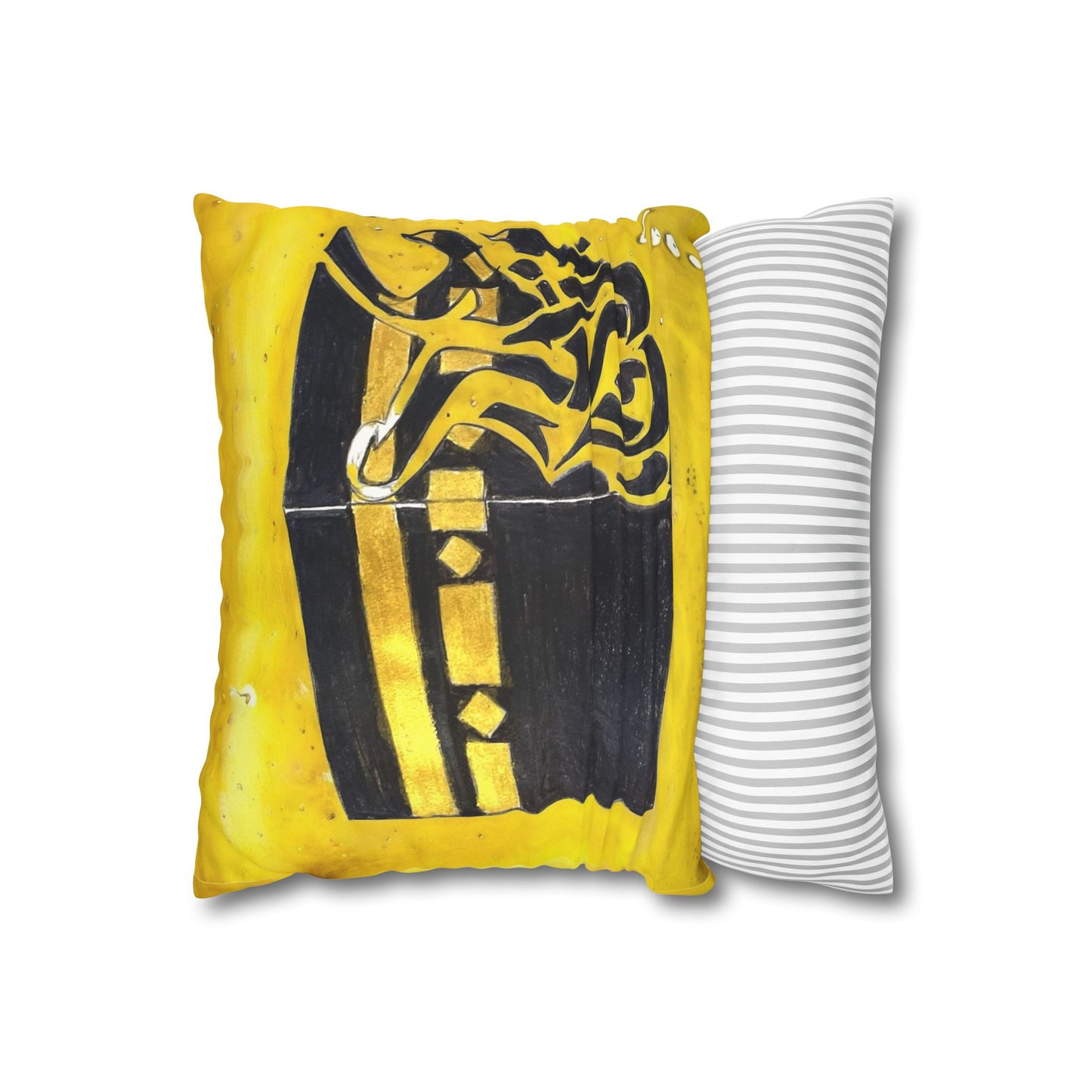 Kaaba-Inspired Decorative Pillowcase — Faux Suede Square Throw