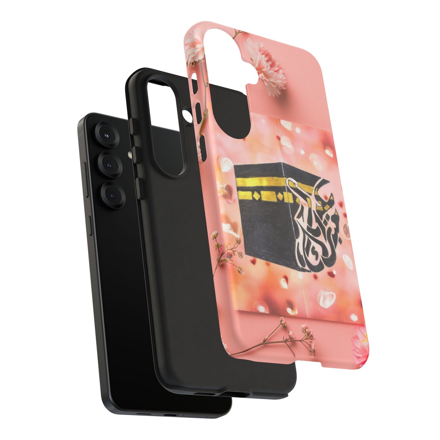 Kaaba Floral Phone Case – Pink Islamic Shrine Design