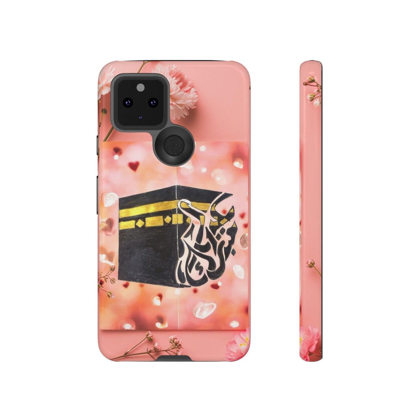 Kaaba Floral Phone Case – Pink Islamic Shrine Design