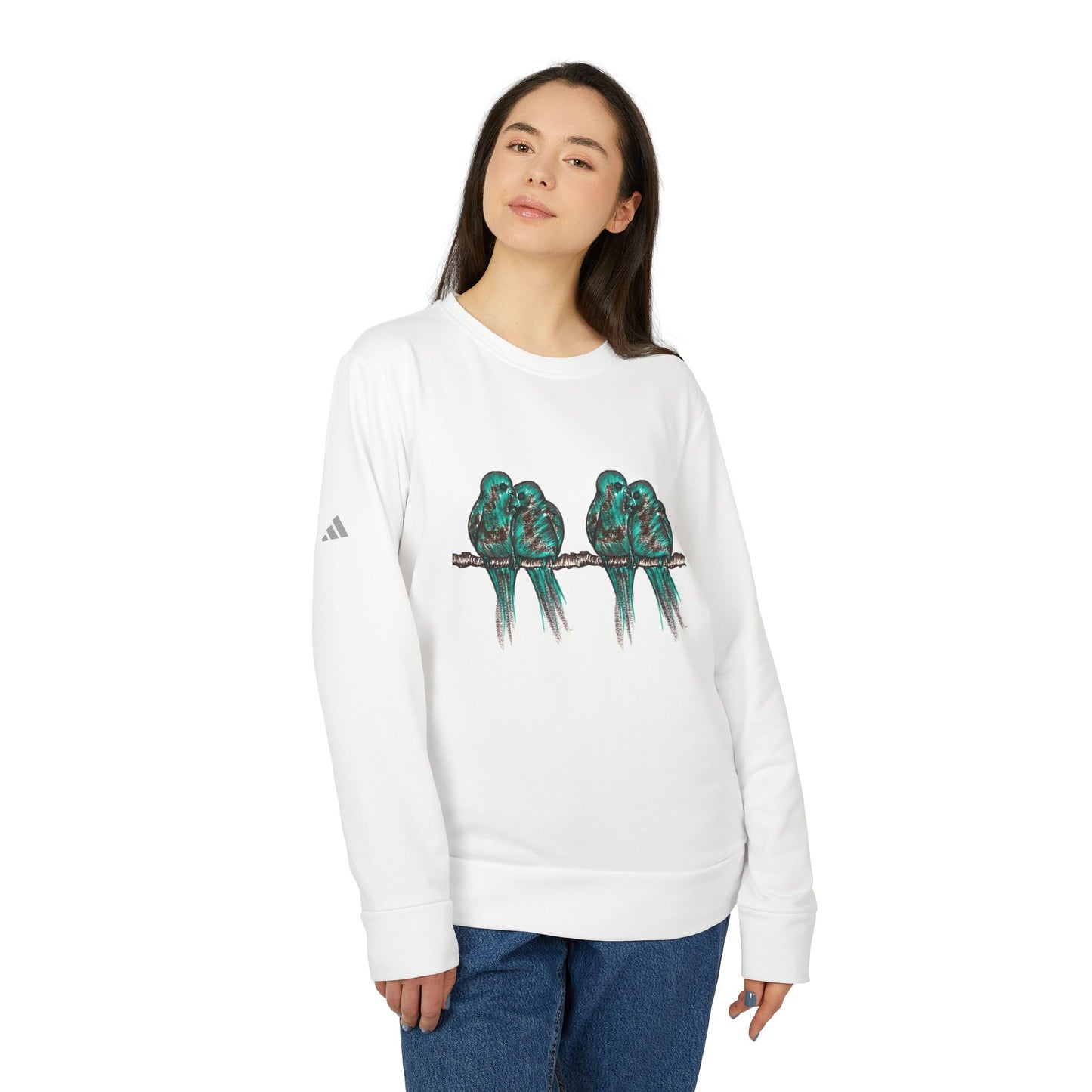 adidas® Unisex Fleece Crewneck Sweatshirt