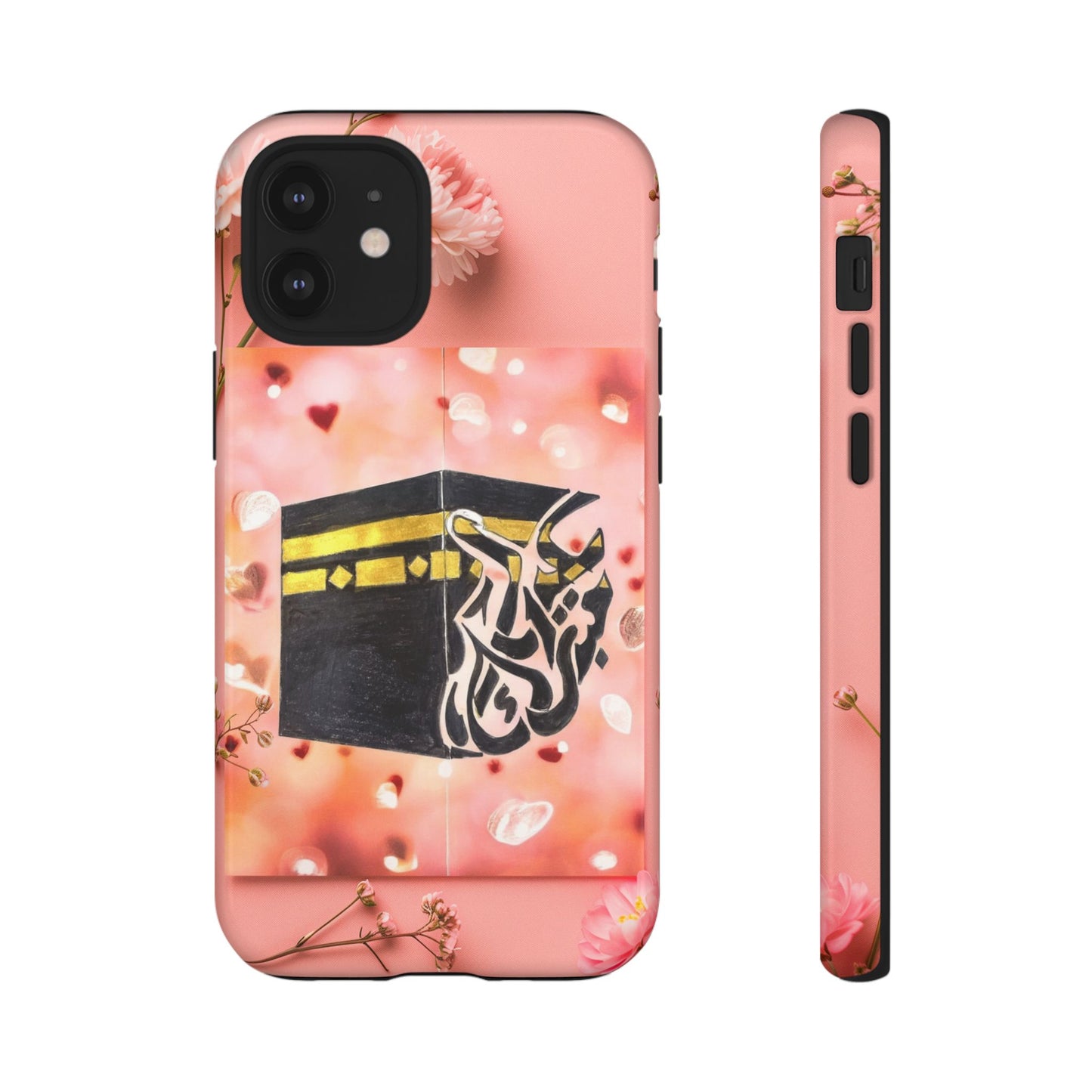 Kaaba Floral Phone Case – Pink Islamic Shrine Design