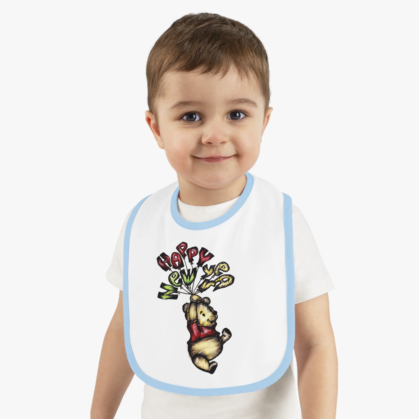 Baby Contrast Trim Jersey Bib