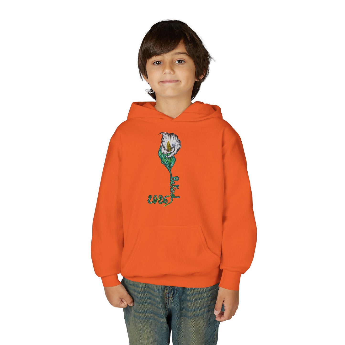 Botanical Youth Hoodie with Floral Design