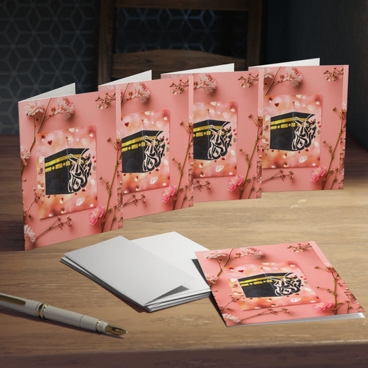 Floral Kaaba Greeting Cards — 5-Pack Multi-Design Ramadan & Eid Note Cards
