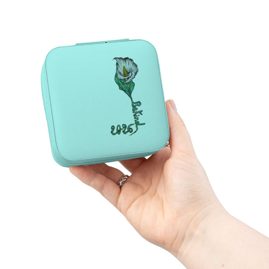 Elegant Embroidered Jewelry Travel Case