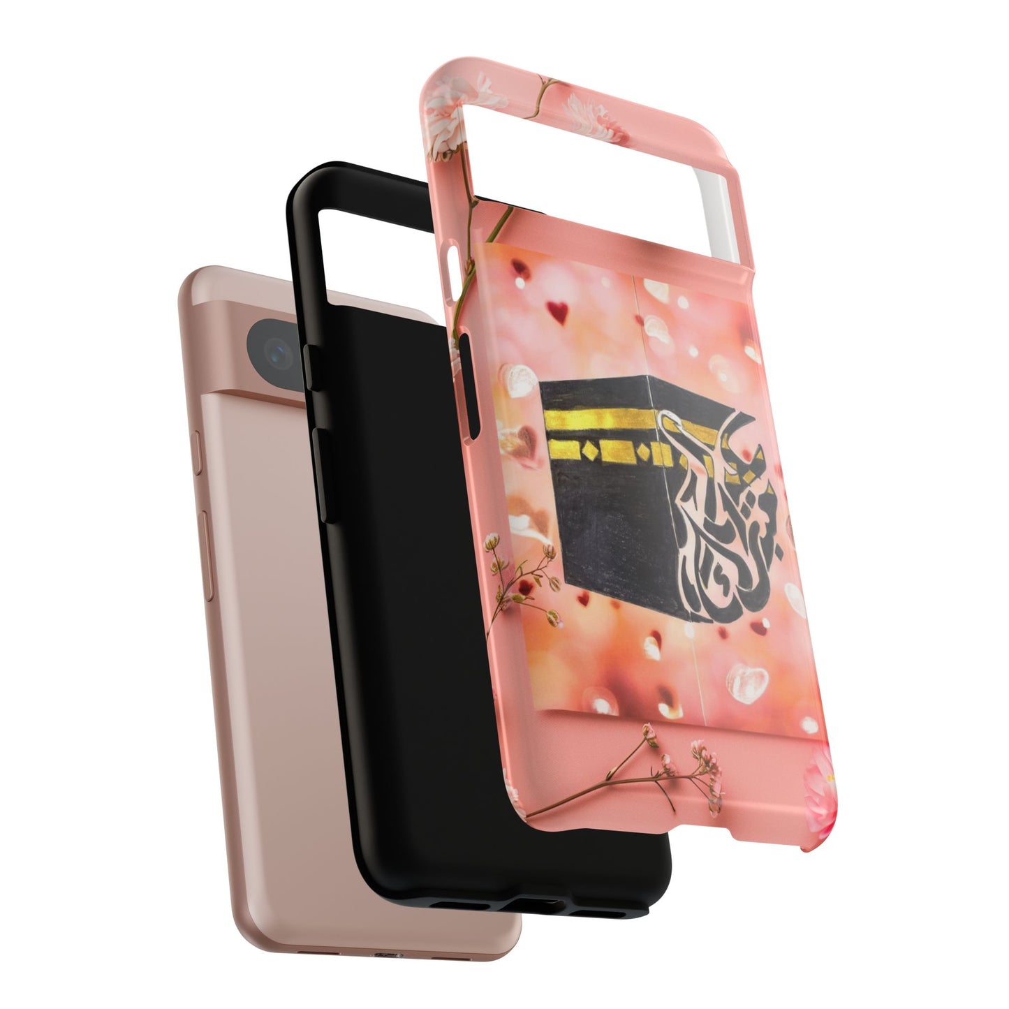 Kaaba Floral Phone Case – Pink Islamic Shrine Design