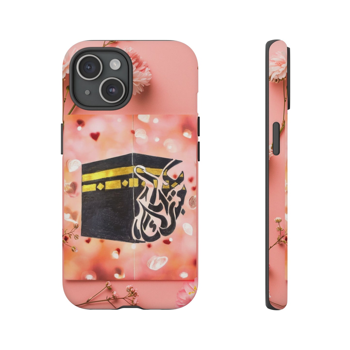 Kaaba Floral Phone Case – Pink Islamic Shrine Design