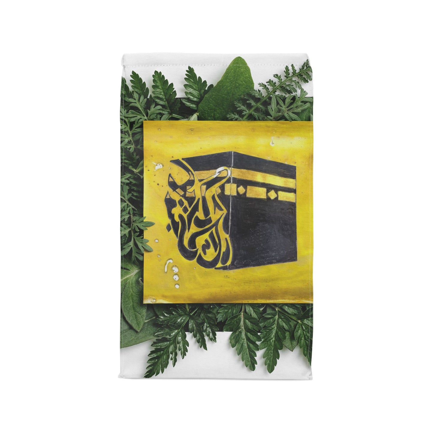 Kaaba Calligraphy Lunch Bag — Islamic Prayer Design Polyester Lunch Tote