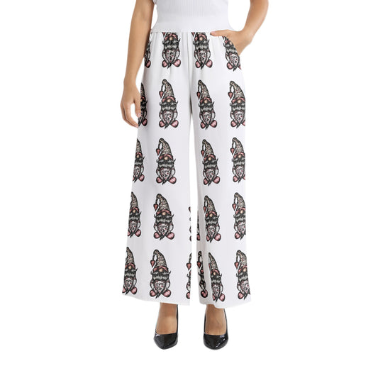 Elastic Waist Wide Leg Pant