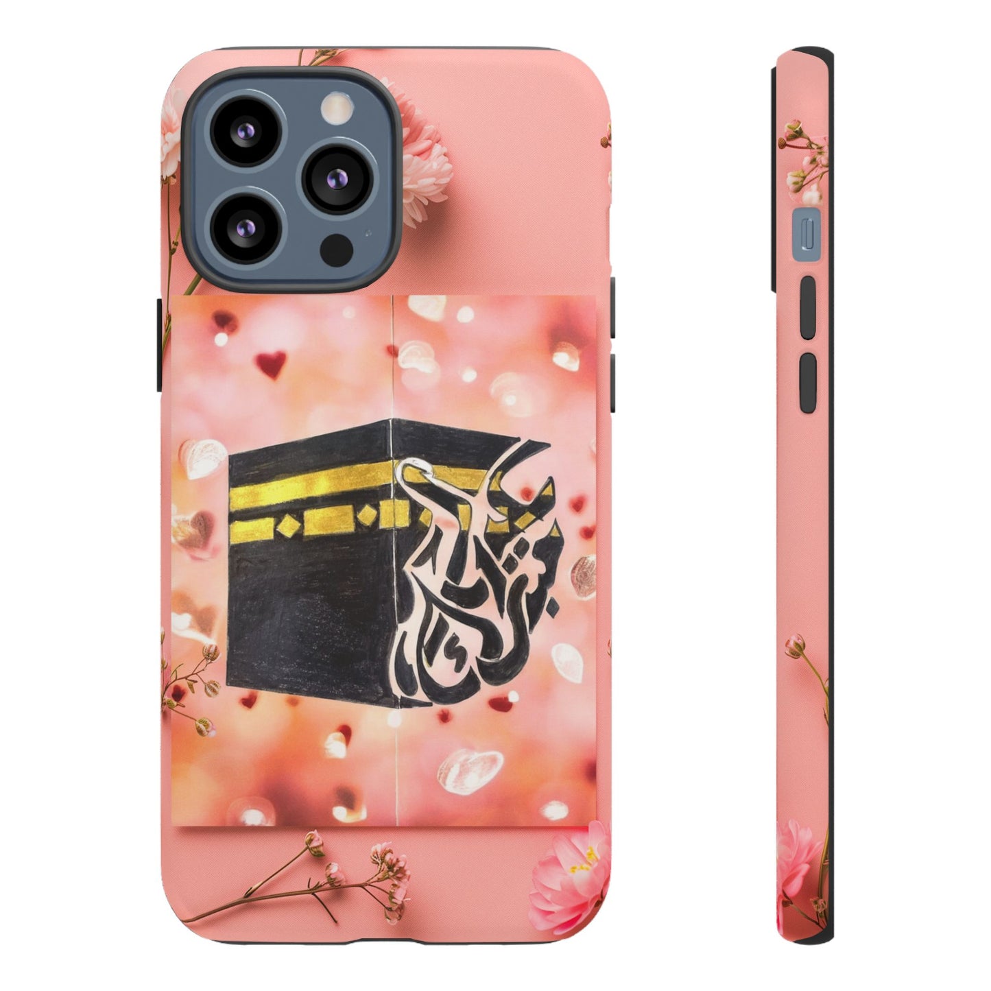 Kaaba Floral Phone Case – Pink Islamic Shrine Design