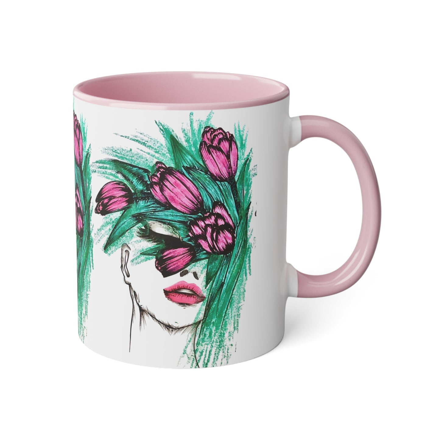 White Accent Mug, 11oz