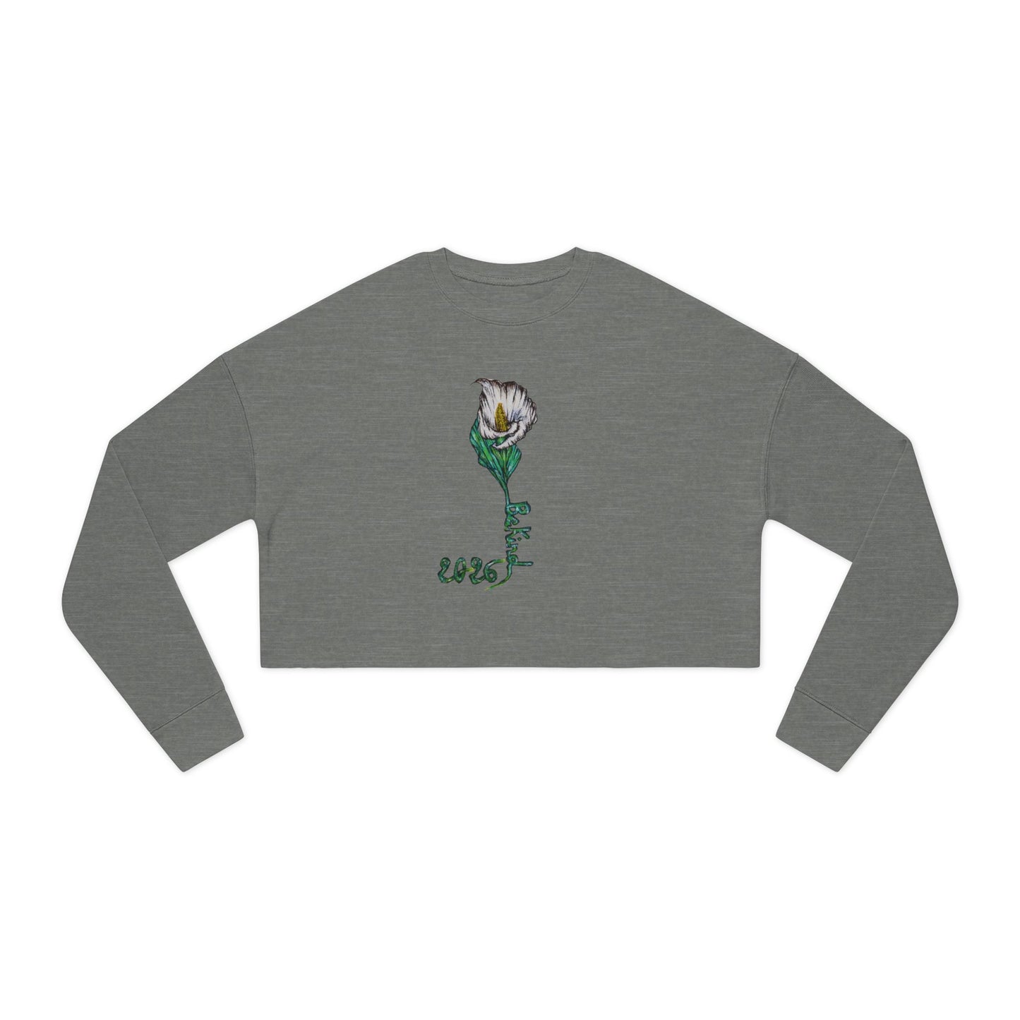 Floral Women's Cropped Sweatshirt - Stylish and Comfortable