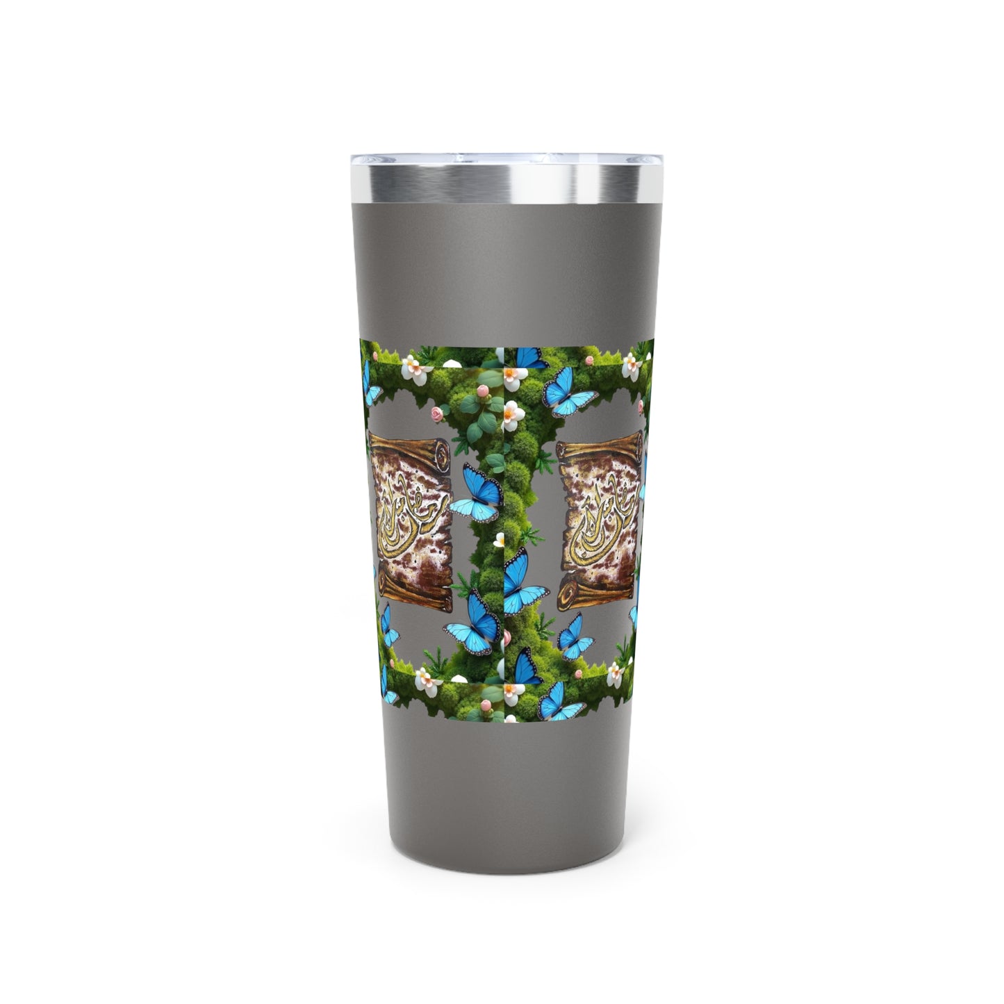 Insulated 22oz Tumbler — Floral Copper Mug Design