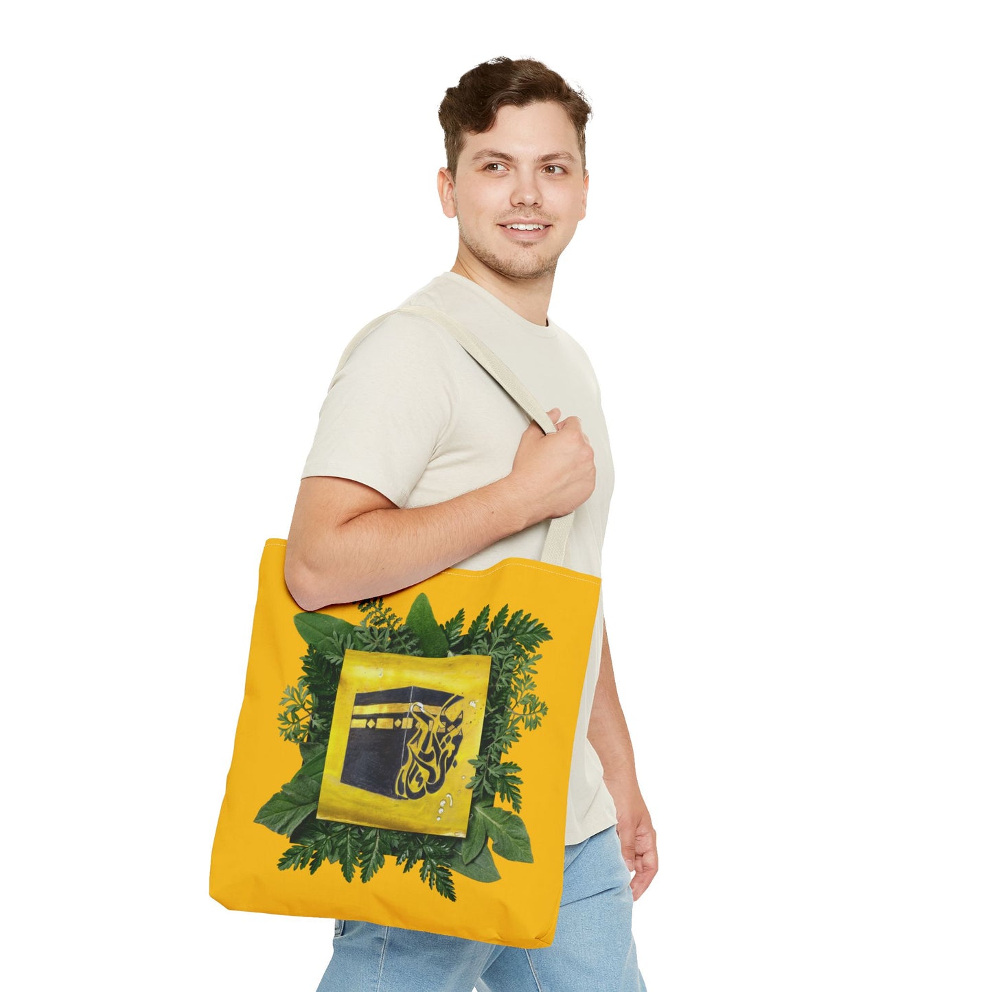 Kaaba Floral Tote Bag – Islamic Pilgrimage Hajj Umrah Gift