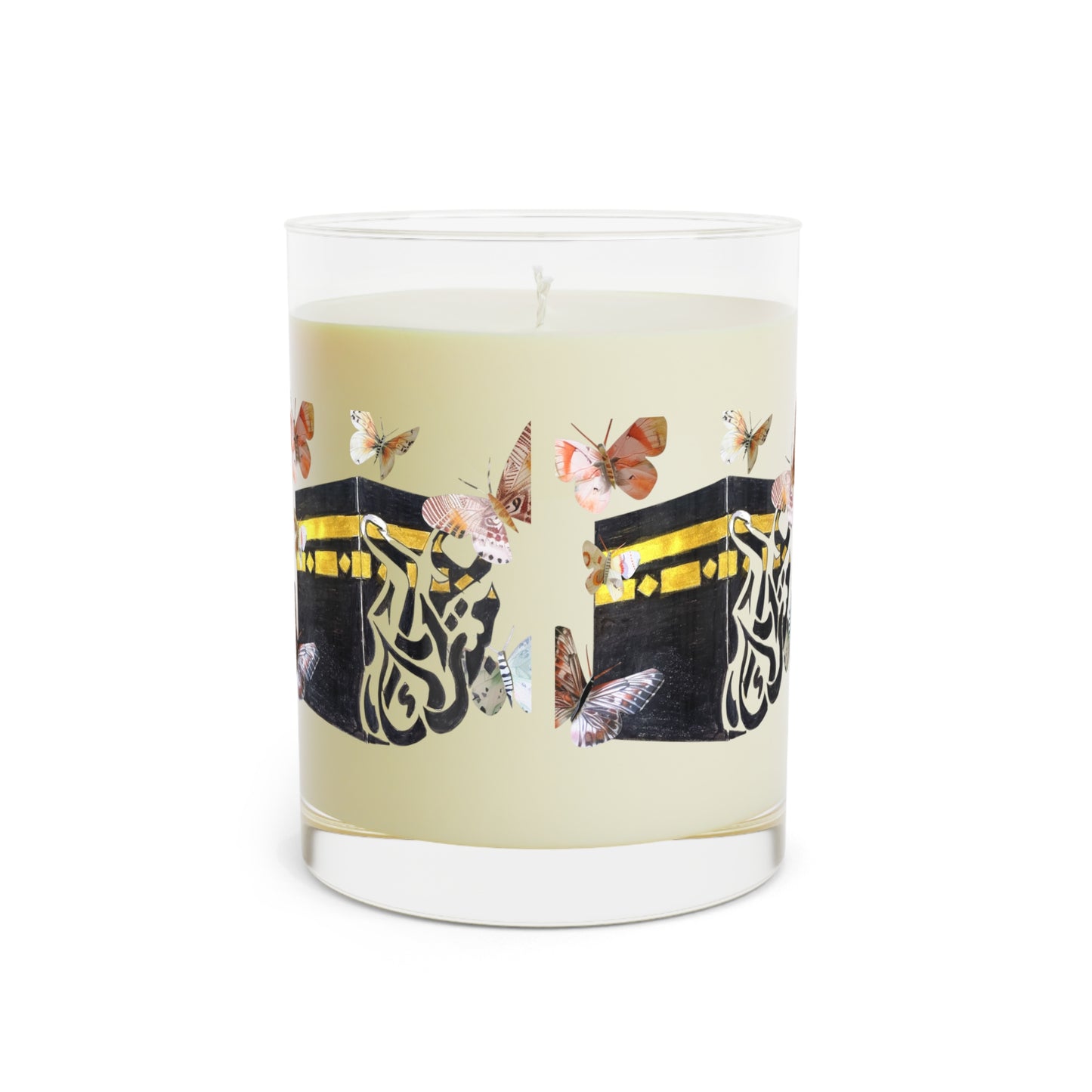 Kaaba & Butterflies Scented Candle — 11oz Decorative Islamic Prayer Gift