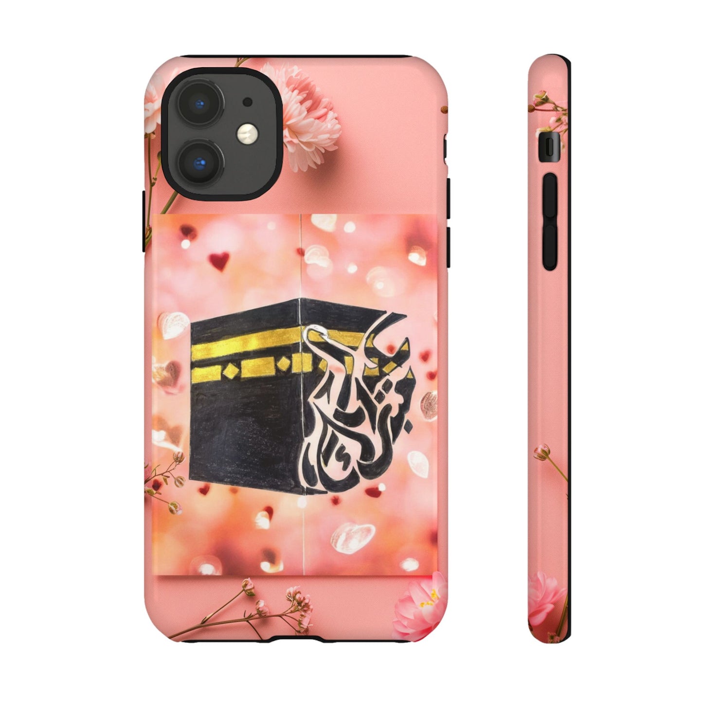 Kaaba Floral Phone Case – Pink Islamic Shrine Design