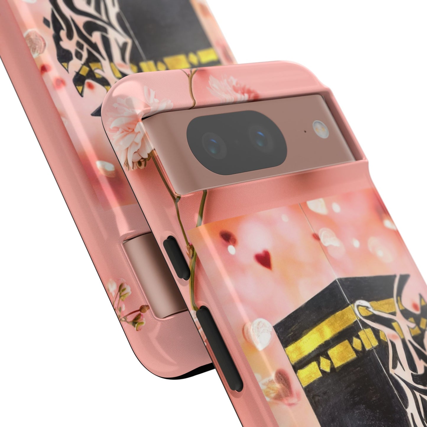 Kaaba Floral Phone Case – Pink Islamic Shrine Design